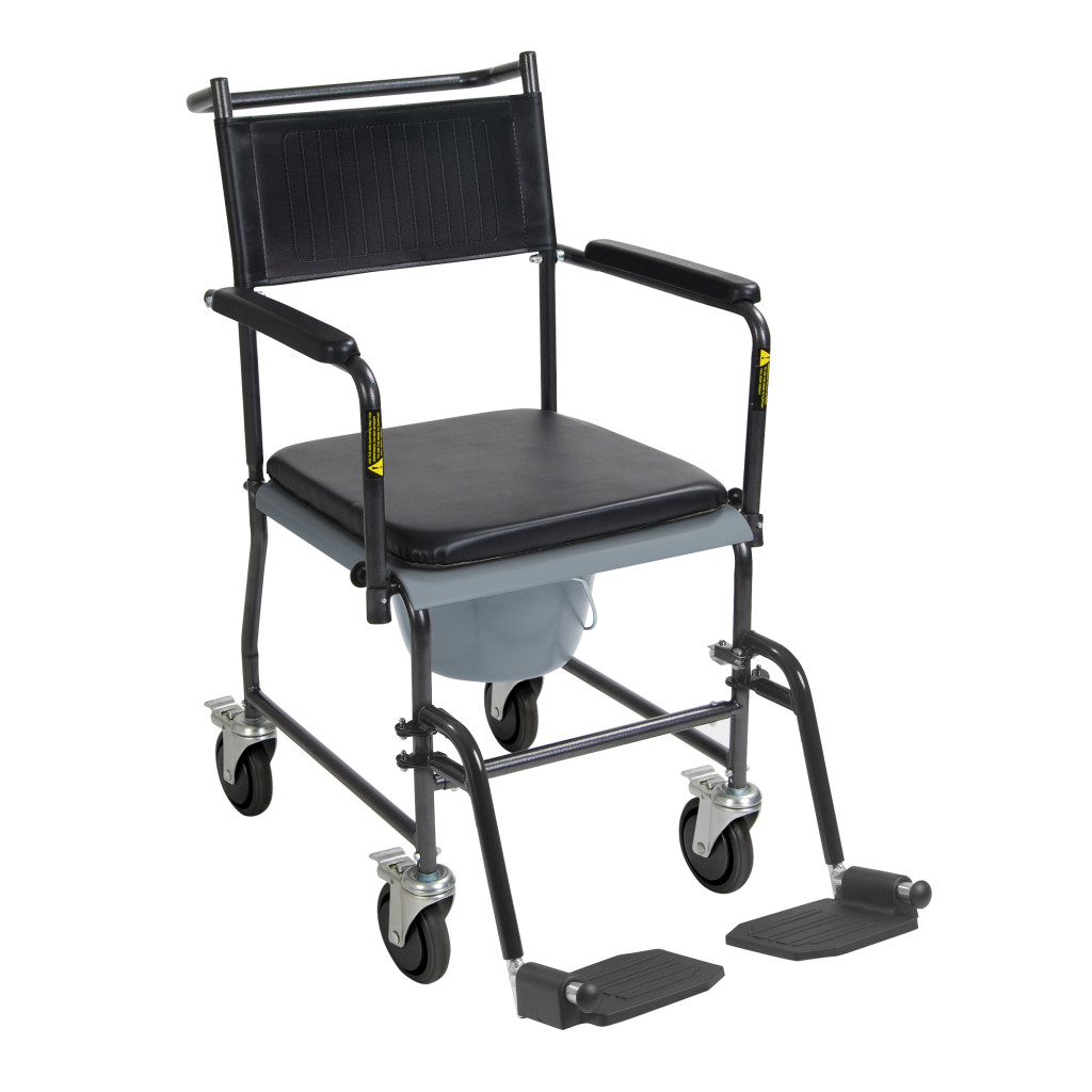 Drop Arm Wheeled Commode /shower chair