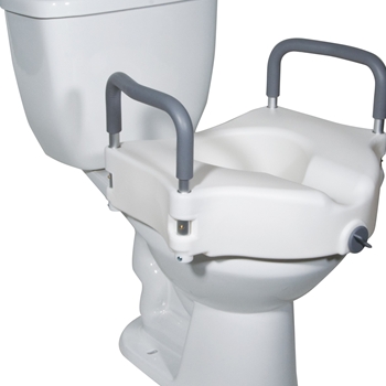 Drive 2 in 1 Locking Raised Toilet Seat with Removable Arms