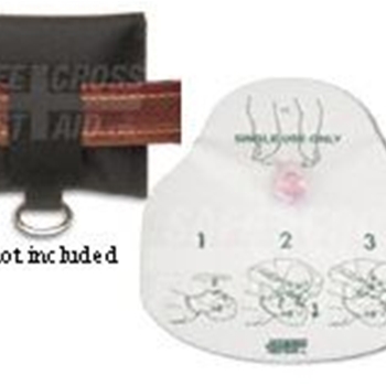 CPR Face Shield with One-Way Filtered Valve Gloves & Wipe In Medium Nylon Pouch wtih Belt Loop 