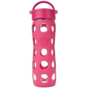 BPA FREE Life Factory Wee-go Glass Beverage Bottle with Silicone Sleeve 