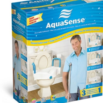 Aqua Sense 3 in 1 Raised Toilet Seat