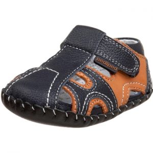 Pediped Brady Navy Orange Sandal