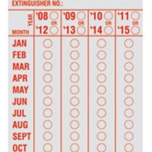 Extinguisher Inspection Tag, Metal