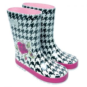 Kidorable Houndstooth Rain Boots