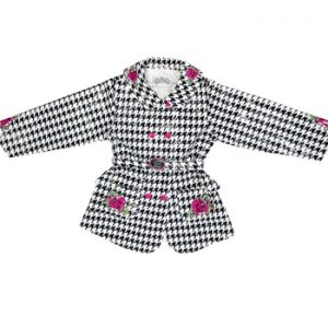 Kidorable Houndstooth Rain Coat