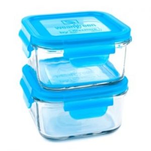 Sandwich Cubes Food Glass Container by Weangreen