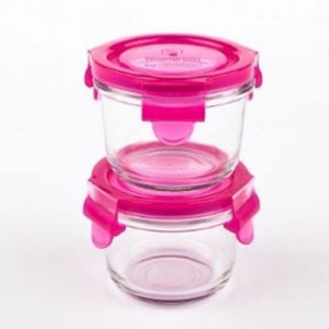 Round Wean Bowls Baby Food Glass Containers Weangreen 