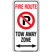 Fire Route No Parking Alum SignFire Route No Parking Alum Sign